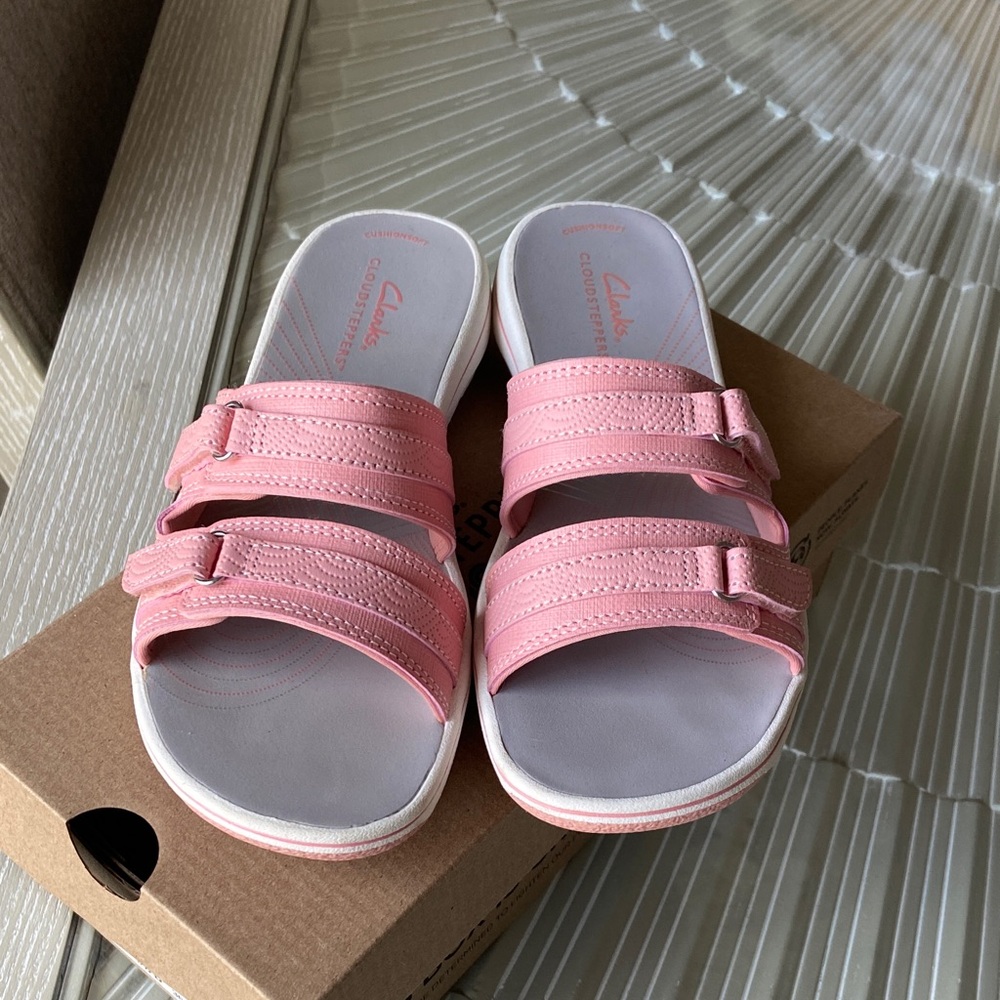 Clarks Women's Blush Pink Slide Sandals